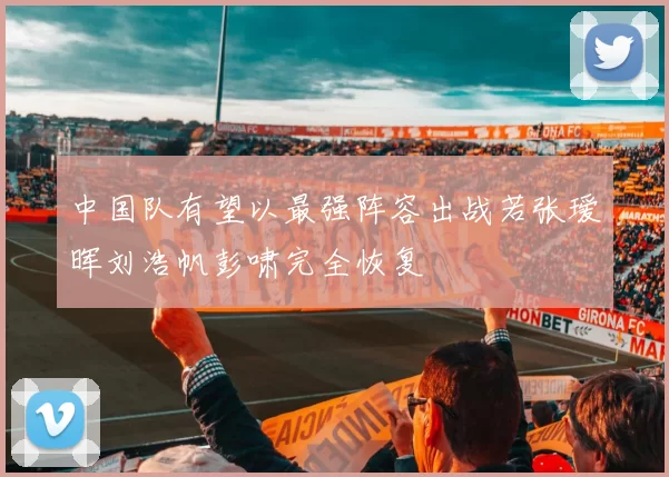 中国队有望以最强阵容出战若张瑷晖刘浩帆彭啸完全恢复